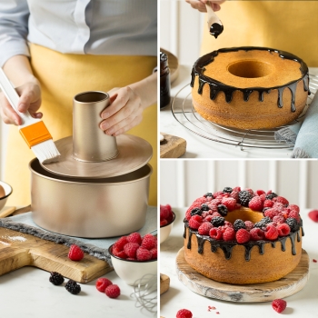 Chiffon Cake Pan Rose Gold